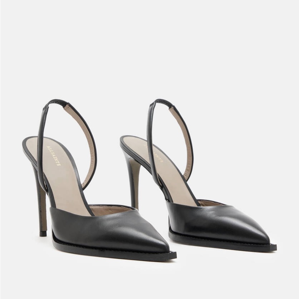 ALLSAINTS Women's Lily Pointed Toe Slingback High Heel Pumps